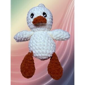 Handcrafted Crochet Duck Plush 9” Baby Gift Amigurumi